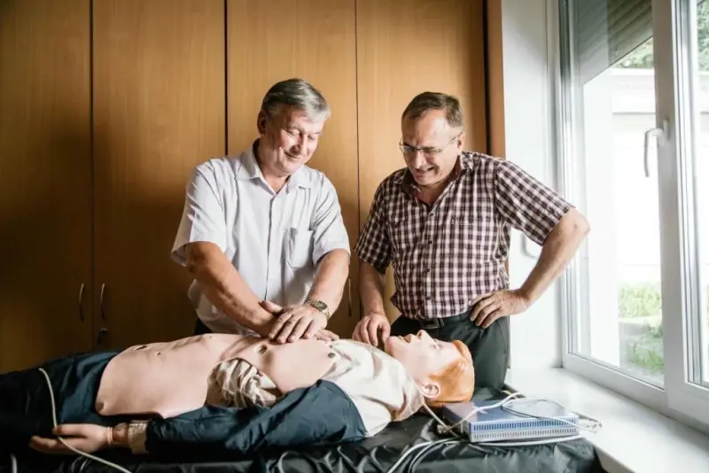 Yurii KURYLKO, Deputy director of the Health Protection Department in Poltava Region & Ivan SHUMEIKO, Chief therapist at the Central Regional Hospital in Poltava